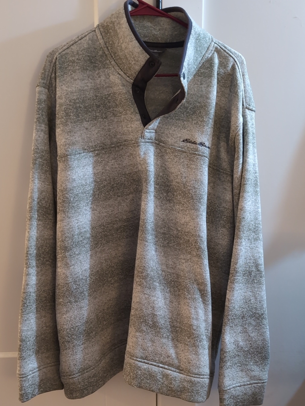 Eddie Bauer Gray Snap-Style Pullover